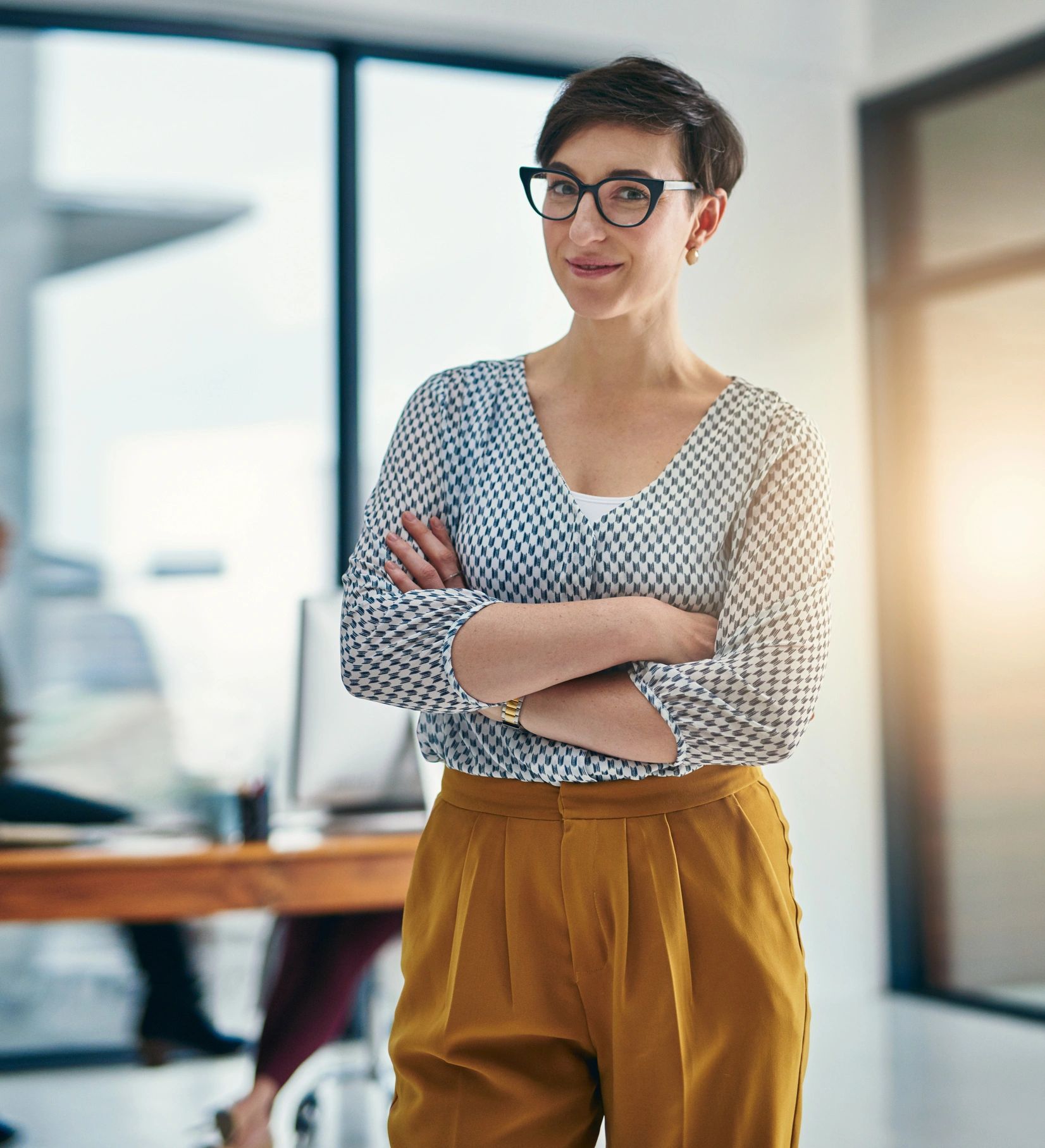 Professional portrait in office setting